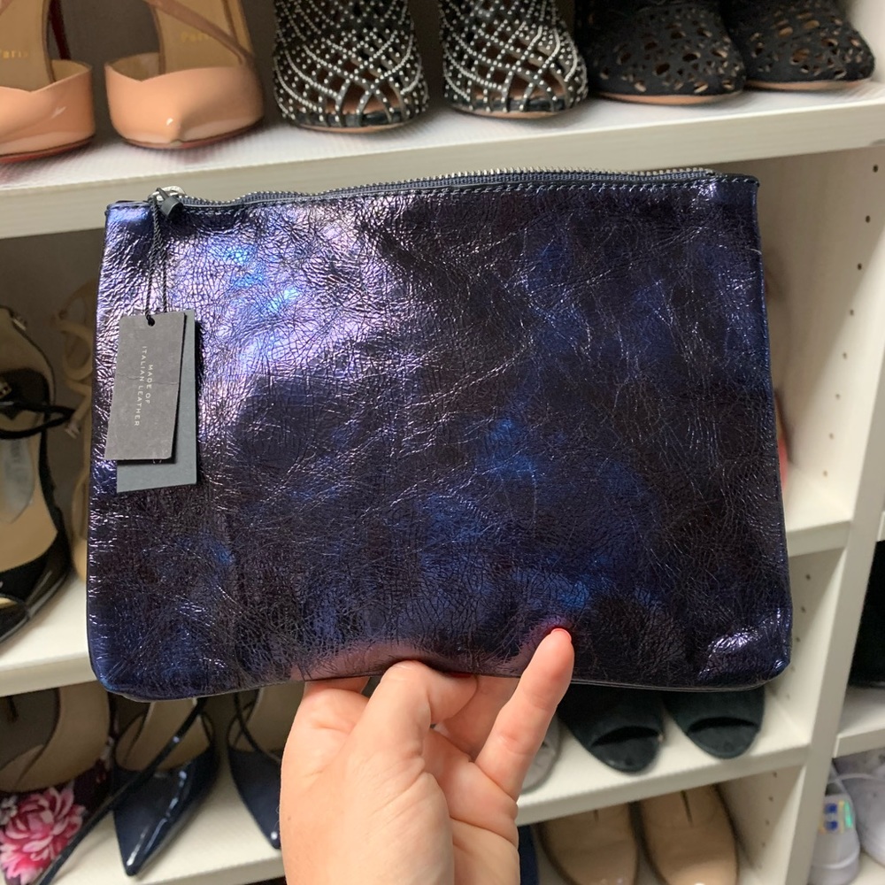 Banana republic Italian leather clutch